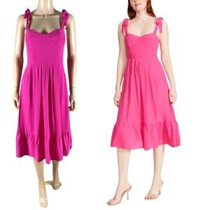Steve Madden Fuchsia Bustier Midi Dress Size 6